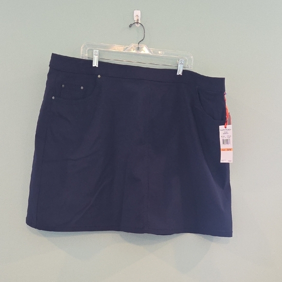 Hearts of Palm Navy Blue Skorts Size 24W New With Tags - Picture 2 of 11
